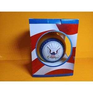 US Navy Christmas Glass Ornament American Pride Forged By The Sea Inception Date